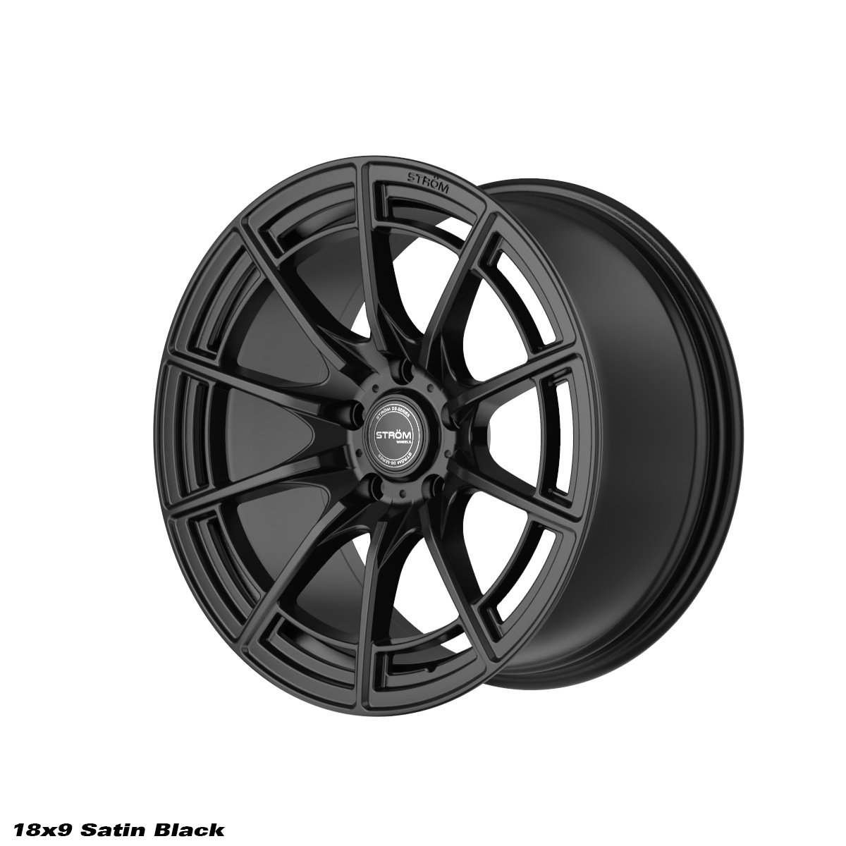 Ström DS-F55 18x9 5x120 ET28, Full Satin Black
