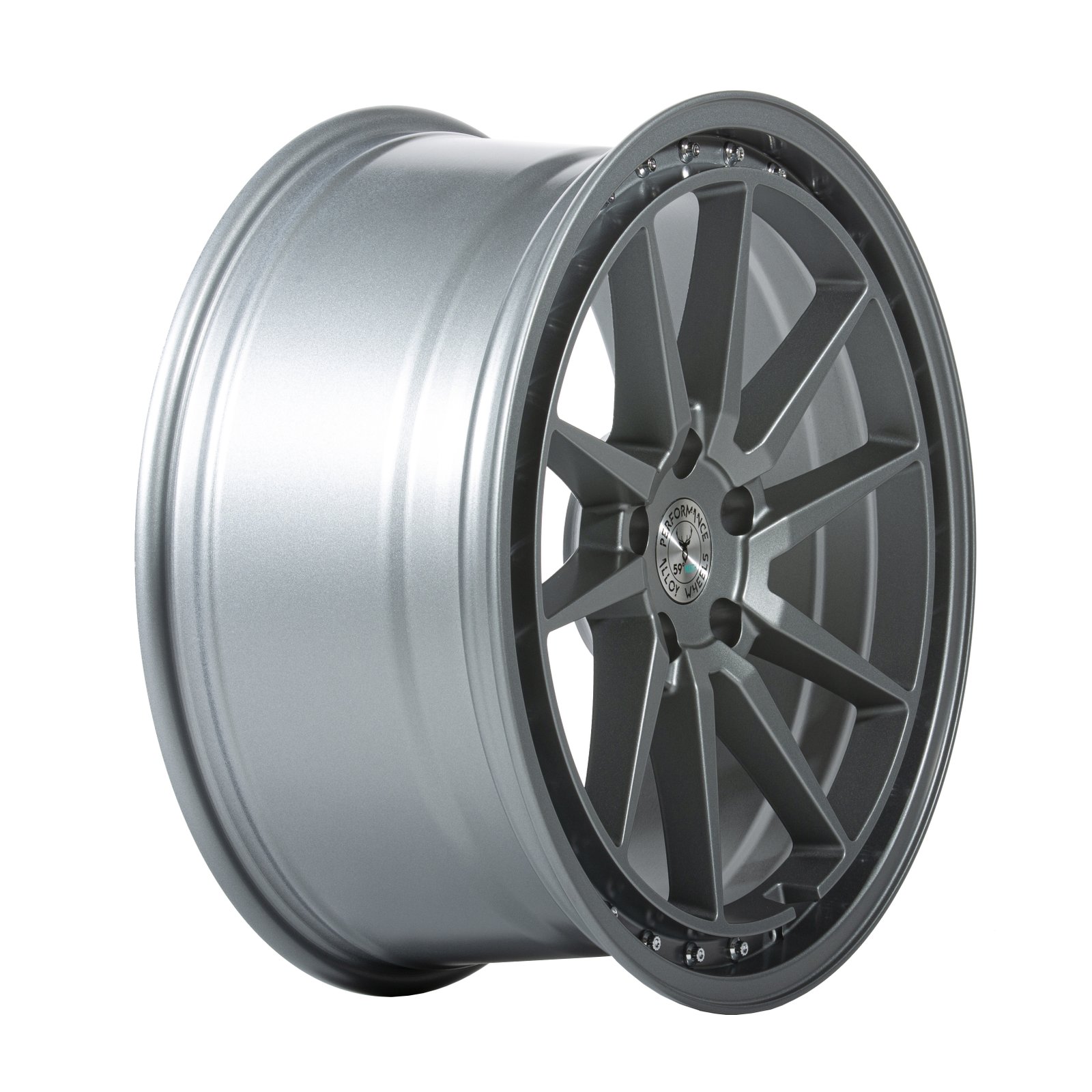 59°North S-001 19x8.5" 5x112 ET38, Machined Silver