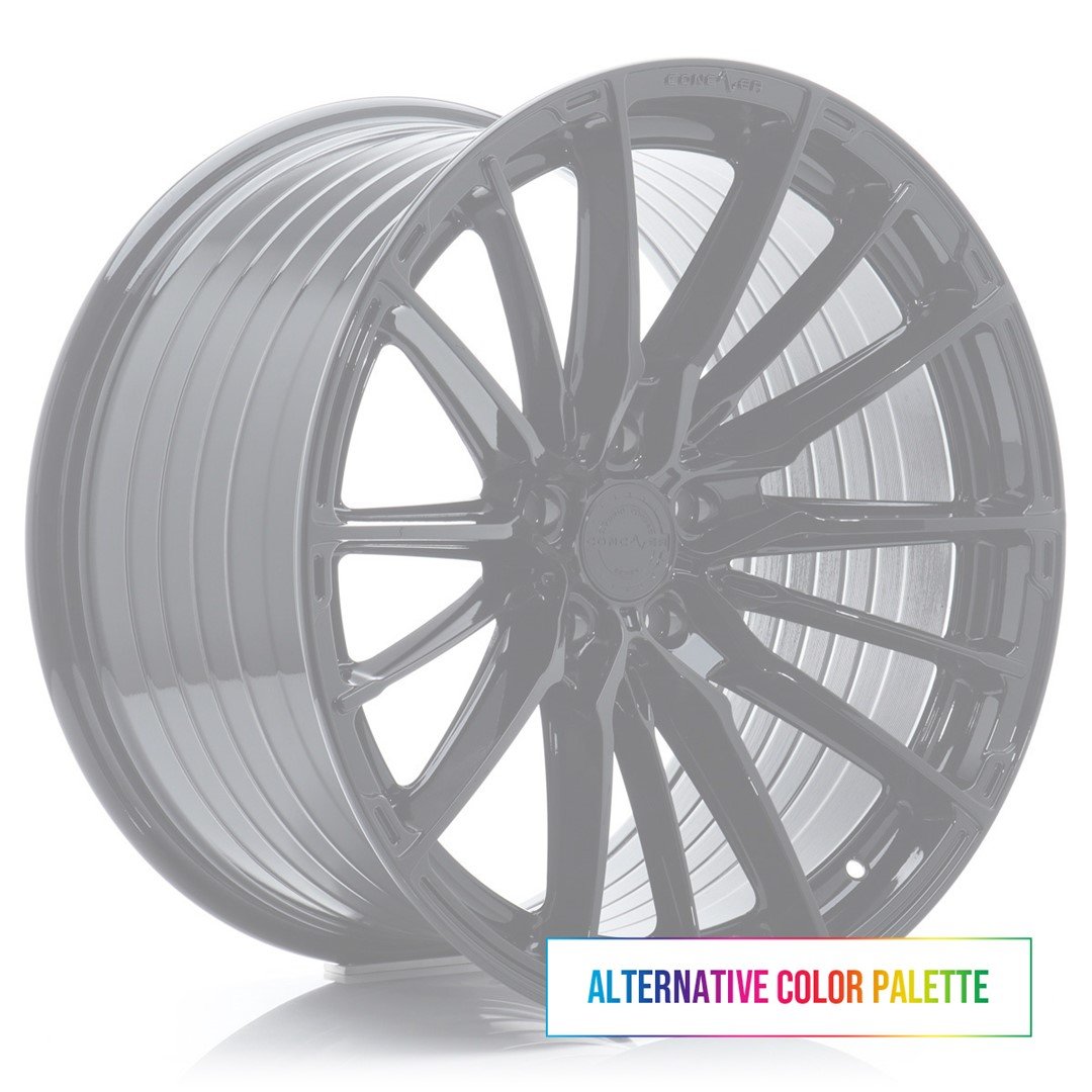 Set of 4 x CVR7 5x112 (20x8.5" ET30 + 20x11" ET27), Gloss Black