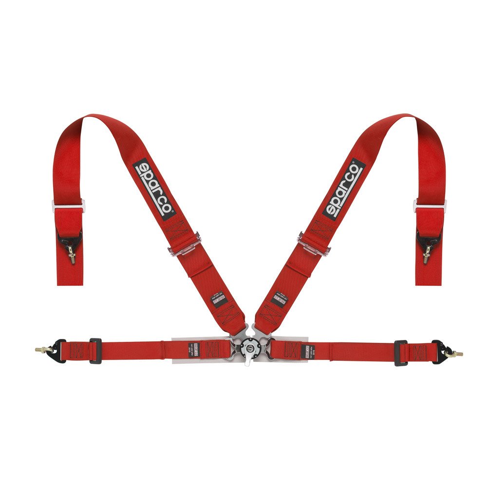 Sparco 4 Points 3" Harness - Red (FIA 2023)