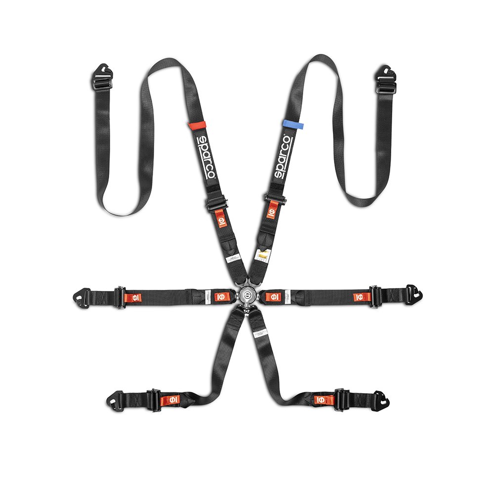 Sparco 6 Points 2" Pro H-9 Endurance Harness (FIA, Hans)