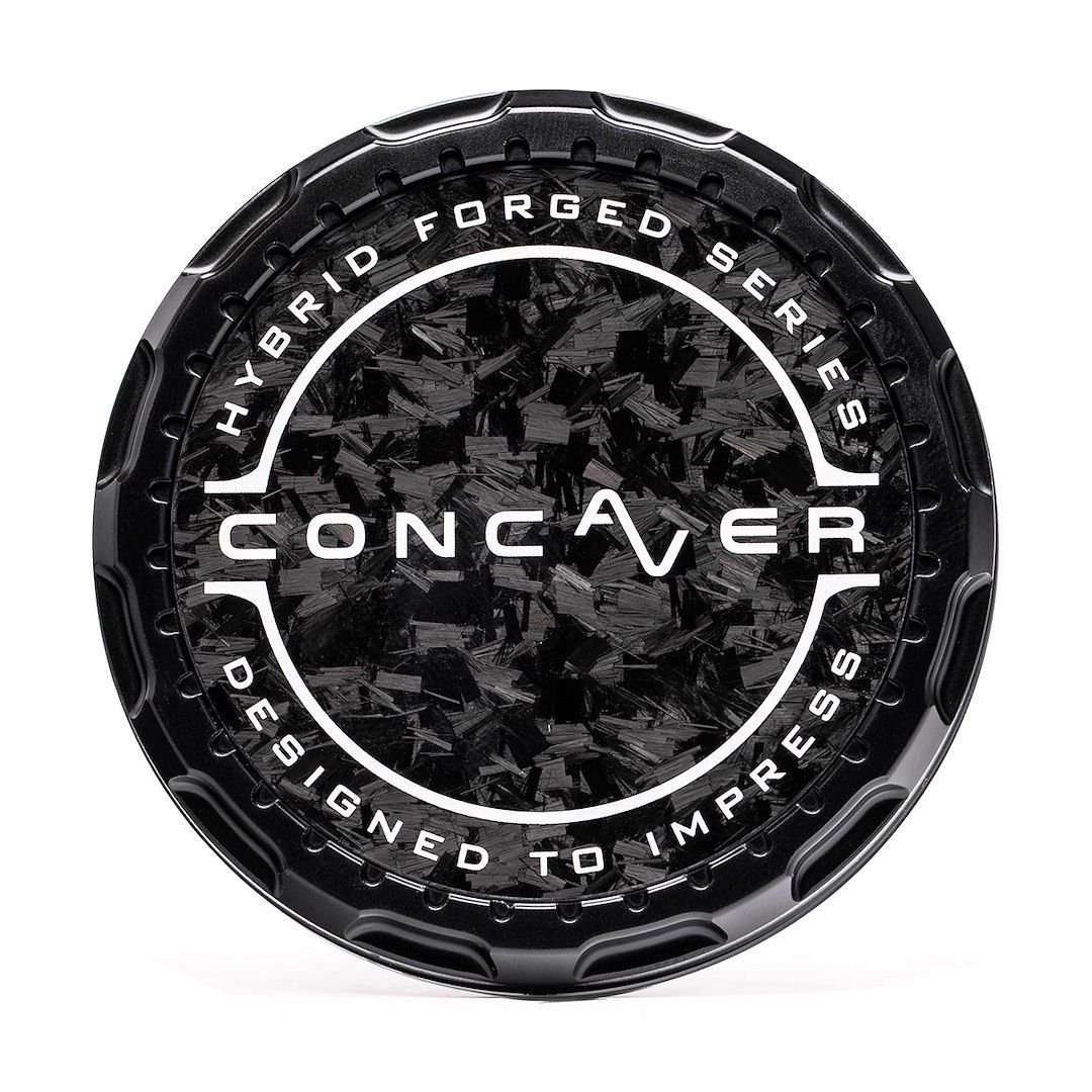 Concaver Center Cap - Forged Carbon - Black Anodized