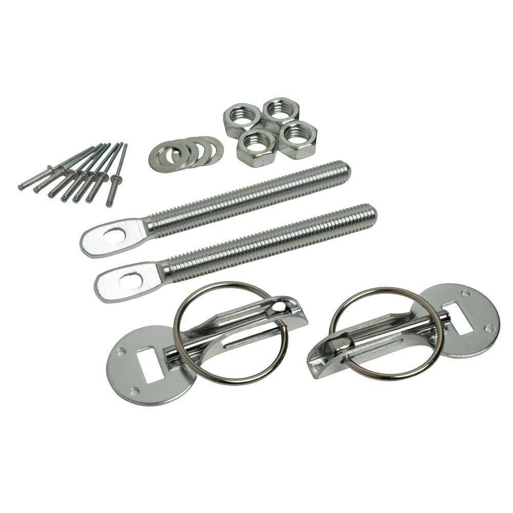 Aluminium Bonnet Pins, Silver