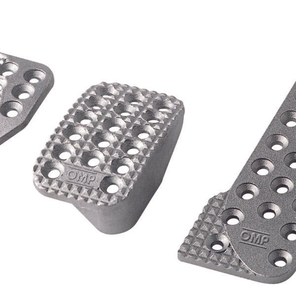 OMP 3 Pro Pedals Set, Sand-Blasted Aluminum, Long Accelerator
