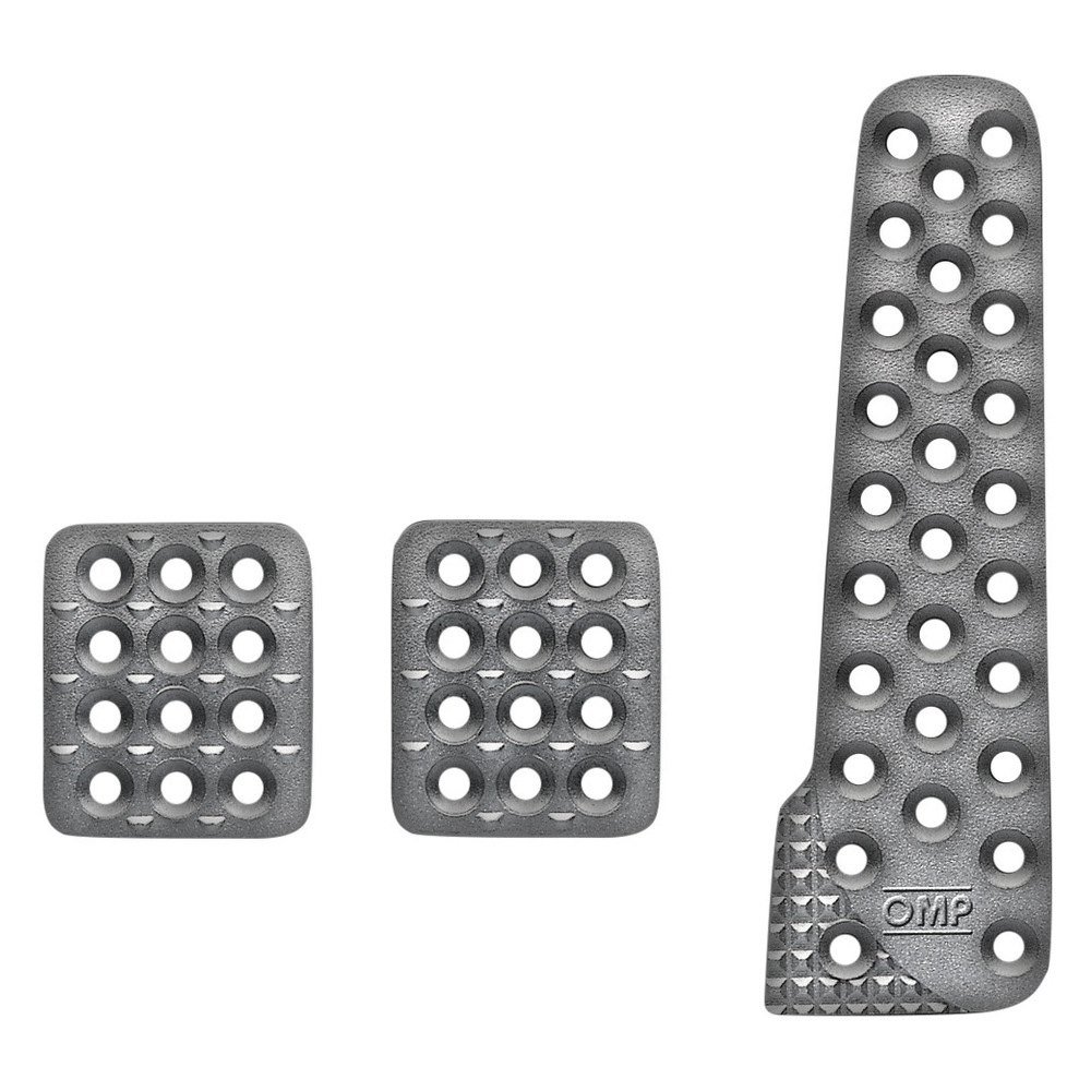 OMP 3 Pedals Set, Sand-Blasted Aluminum, Long Accelerator