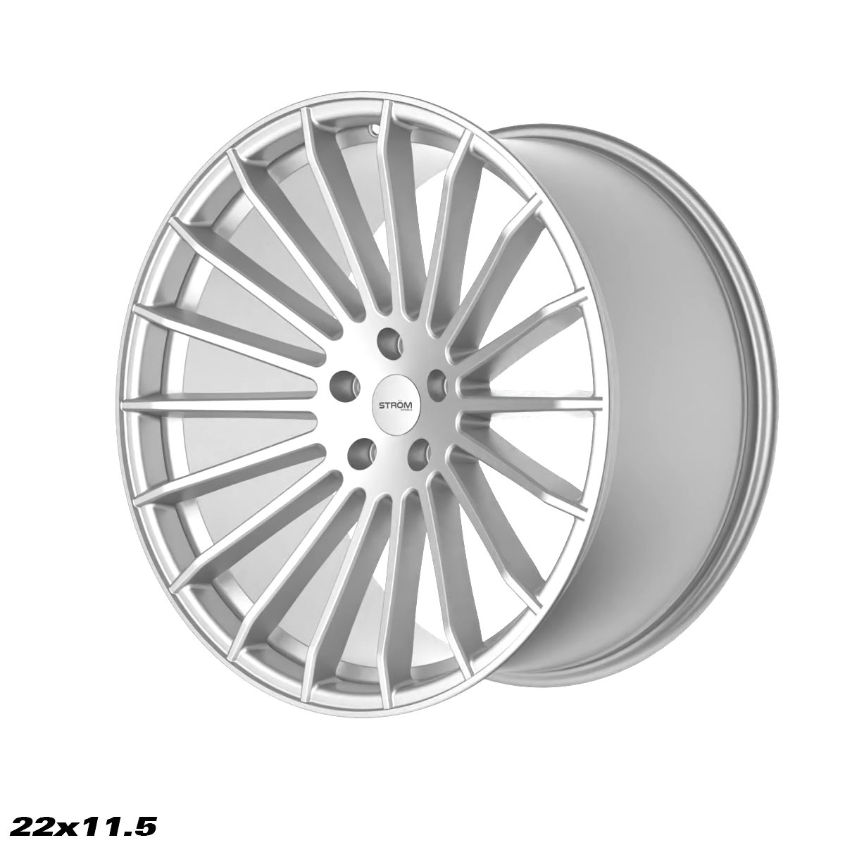 Ström STR4 22x11.5" 5x120 ET35, Platinum Silver