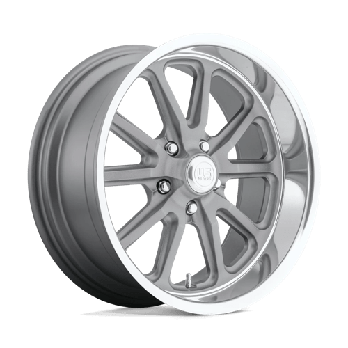 US Mag U111 Rambler 20X9.5 5x114.3 ET1, Textured Gray, Diamond Cut Lip