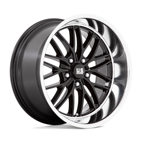 US Mag U138 Santa Cruz 20X10 5x120.65 ET6, Gloss Black, Diamond Cut Lip