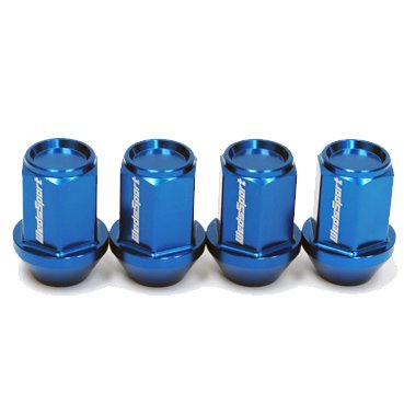 WedsSport M12x1.25 Forged Aluminium Blue Wheel Nuts (Set of 4)