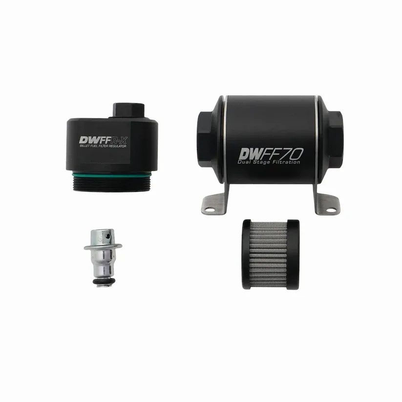 Deatschwerks DWFFR-X 70mm Billet Fuel Filter Regulator (10 Micron)