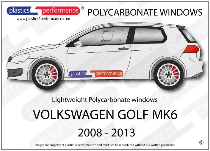 Polycarbonate Windows for Volkswagen Polo MK6 AW