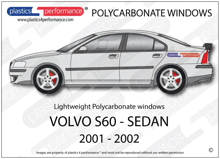 Polycarbonate Windows for Volvo S60 1st Gen.