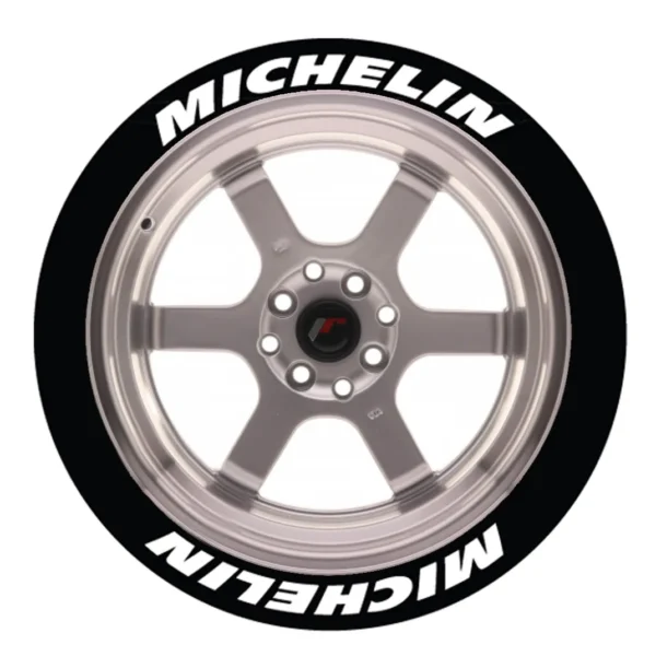 Michelin Tire Stickers, Permanent - Raised Rubber